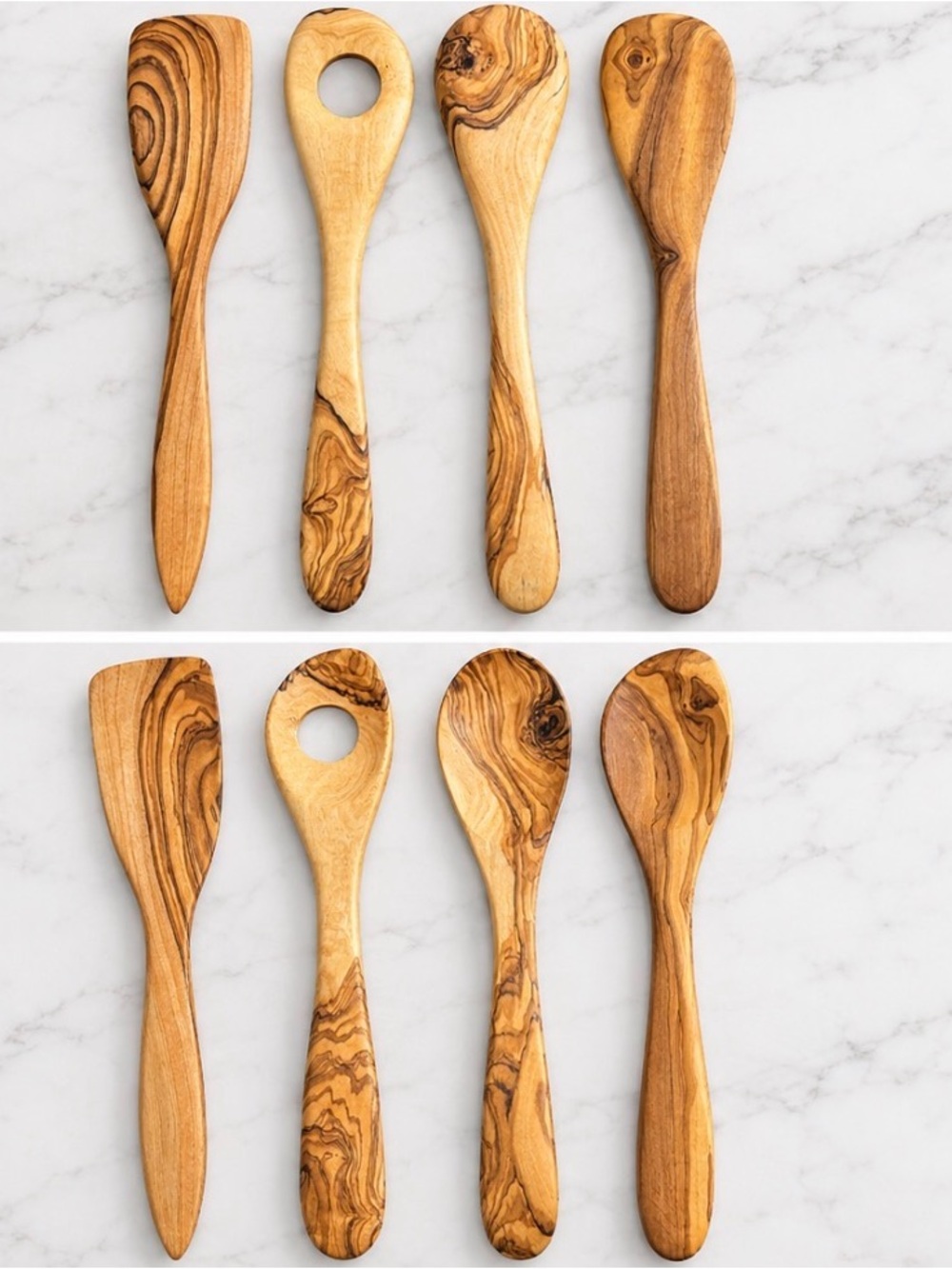 Olivewood 4-Piece Kitchen Utensil Set - Natural Tan